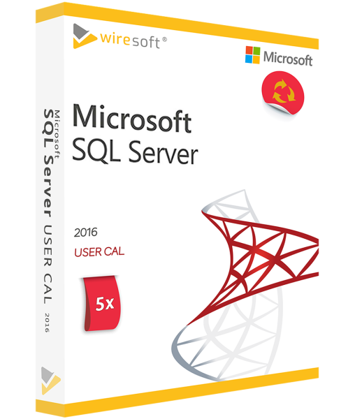 MICROSOFT SQL SERVER 2016 - 5 PACK USER CAL